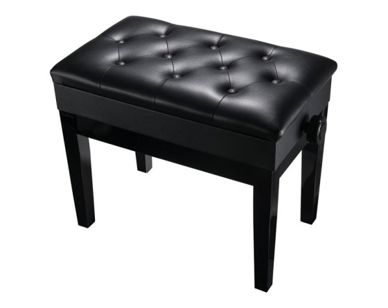Adjustable piano bench black